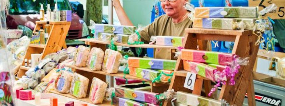 woman selling crafts